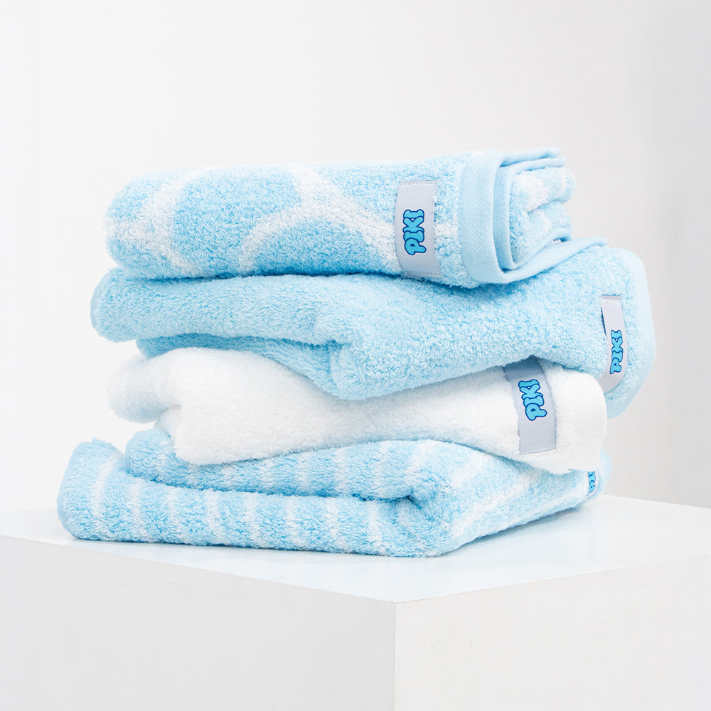 PIKI Blue Towel Set (4pcs)